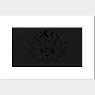 Celestial Kitty Cat MINT COLOR Posters and Art